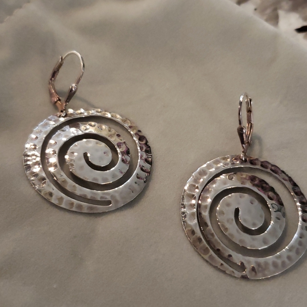 sterling silver circle earrings